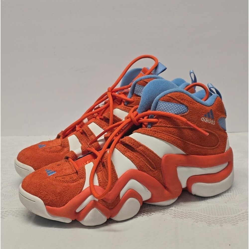 Adidas Crazy 8 Men's Sneaker Shoes Team Orange White Team Light Blue IE7224 8.5
